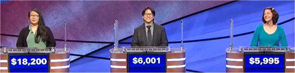 Final Jeopardy (11/2/2020) Carmela Chan, Garrett Kuramoto, Regan Read