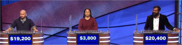 Final Jeopardy (11/5/2020) Devin Rossiter, Christina Tang-Bernas, Burt Thakur