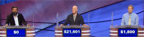 Final Jeopardy (11/6/2020) Burt Thakur, Andrew Chaikin, Steven Jones