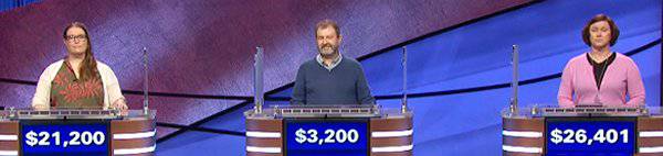 Final Jeopardy (12/9/2020) Kristen Thomas-McGill, Jason Grote, Kendra Blanchette