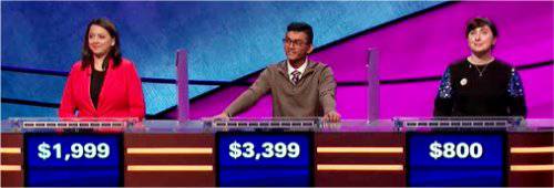 Final Jeopardy (2/10/2020) Gauravi Shah, Vinny Byju, Natalie Hadjiloukas