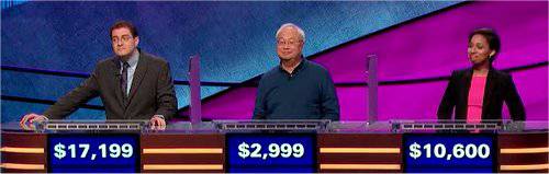 Final Jeopardy (3/5/2020) Paul Trifiletti, Wes Hom, Zahkia Mendoza
