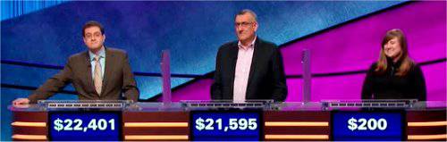 Final Jeopardy (3/9/2020) Paul Trifiletti, Michael Campanelli, Chloe Arnett