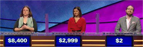 Final Jeopardy (4/27/2020) Sarah Jett Rayburn, Lauren Dsouza, Matt Ribel