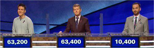 Final Jeopardy (5/6/2020) James Holzhauer, Ken Jennings, Brad Rutter