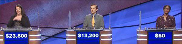 Final Jeopardy (9/14/2020) Cory Barger, Jeff Rich, Franki Butler