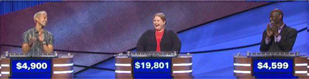 Final Jeopardy (9/18/2020) Joe Velasco, Sarah Twilley, Herman Wilkins