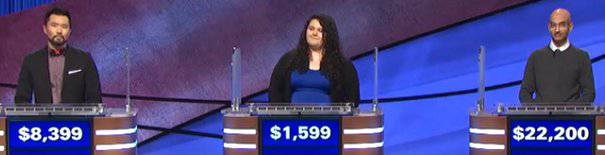 Final Jeopardy (9/24/2020) Robert Kaine, Sara Tayyar, Sameer Gandhi