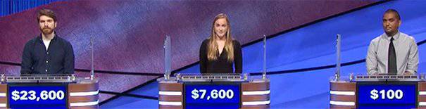 Final Jeopardy (9/30/2020) Mason Maggio, Katrina Post, Kamal Moo