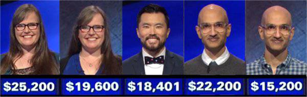 Jeopardy! champs, week of September 21, 2020