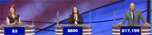 Final Jeopardy (4/1/2021) Emily Seaman, KT Lowe, Scott Shewfelt