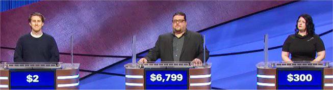 Final Jeopardy (4/8/2021) Brandon Deutsch, Pasquale Palumbo, Abbey Copeland