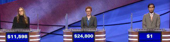 Final Jeopardy (1/15/2021) Lucy Ricketts, Jennifer Linde, Gautham Nagesh