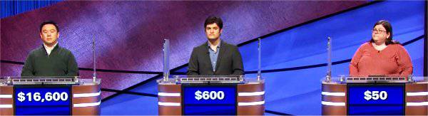 Final Jeopardy (1/27/2021) Brian Chang, Alex Cohn, Erica Holencik