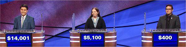Final Jeopardy (1/29/2021) Zach Newkirk, Kristen Seigel, Bo Mendez
