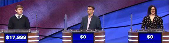 Final Jeopardy (1/4/2021) Brayden Smith, David Kaye, Teal Patterson