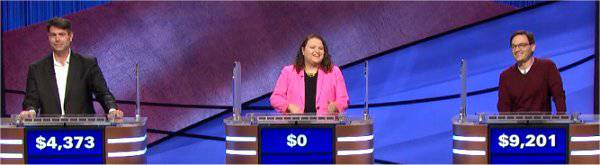 Final Jeopardy (2/25/2021) Aaron Craig, Marisa Blackburn, Michael Colton