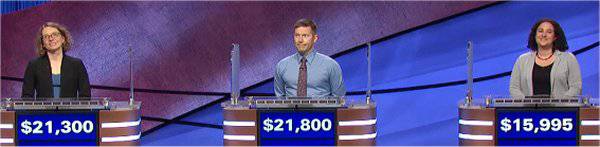 Final Jeopardy (2/4/2021) Nicole Kozdron, Stuart Crane, Gina Damico