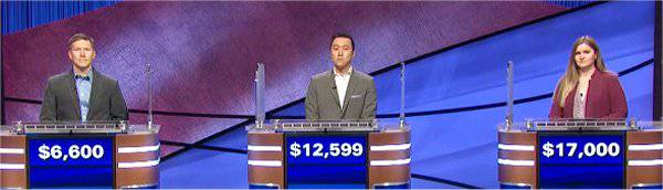 Final Jeopardy (2/5/2021) Stuart Crane, Rob Kim, Leah Wiegand