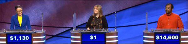 Final Jeopardy (3/23/2021) Kathryn Peters, Claire Nieman, Amal Dorai