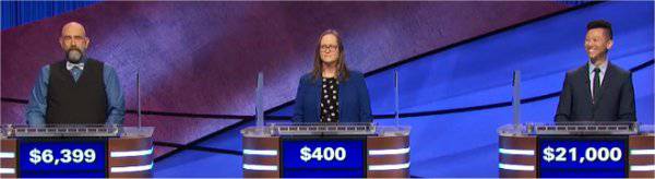 Final Jeopardy (4/13/2021) Dennis Chase, Norah Webster, Erick Loh