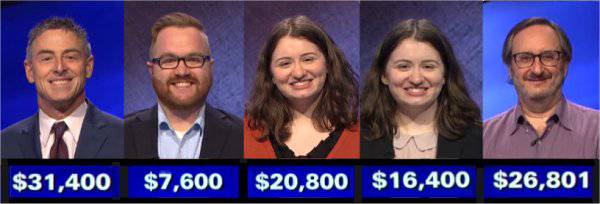 Jeopardy! champs, week of March 8, 2021
