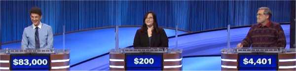 Final Jeopardy (10/4/2021) Matt Amodio, Elizabeth Mitchell, Mike Howard 
