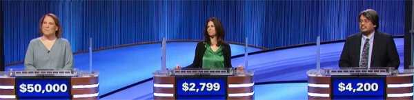 Final Jeopardy (11/25/2021) Amy Schneider, Nancy Edelman, Ged Trias
