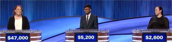Final Jeopardy (11/29/2021) Amy Schneider, Nishanth Iyengar, Andrea Asuaje