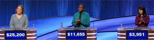 Final Jeopardy (12/22/2021) Amy Schneider, Jamal Rogers, Krystina Alfano