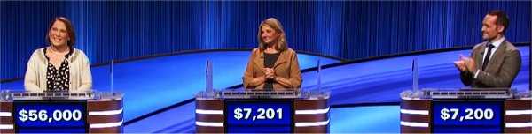 Final Jeopardy (12/23/2021) Amy Schneider, Kelly Hartman, Andrew Tyler