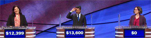 Final Jeopardy (6/10/2021) Mara Davis, Ankit Gupta, Becky Parks