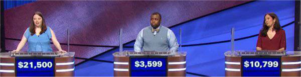 Final Jeopardy (6/18/2021) Emily White, Trenton Woodley, Elaine Filadelfo
