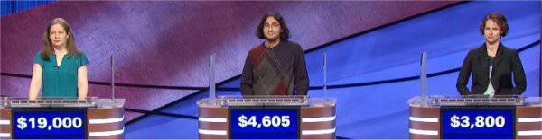 Final Jeopardy (6/30/2021) Courtney Shah, S.A. Shenoy, Abby Furnish