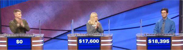 Final Jeopardy (7/16/2021) Tyler Vandenberg, Lois Doll, Josh Saak