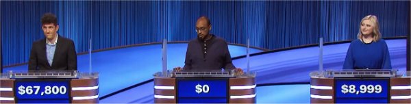 Final Jeopardy (9/13/2021) Matt Amodio, Amdé Mengistu, Gabbie Kim