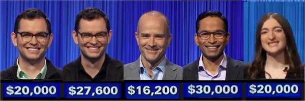 Jeopardy! champs, week of November 1, 2021
