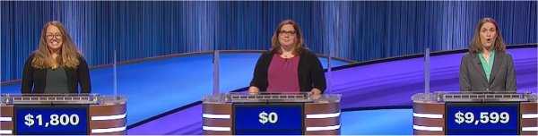Final Jeopardy (10/18/2022) Erica Weiner-Amachi, Tracy Pitzel, Molly Karol