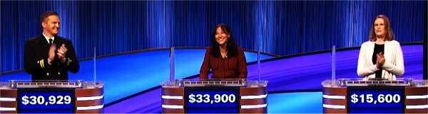 Final Jeopardy (10/21/2022) James Fraser, Jessica Stephens, Molly Karol