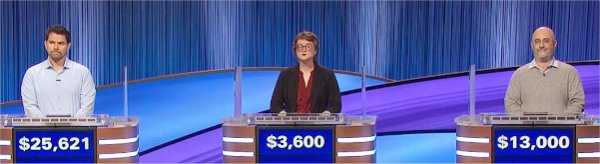 Final Jeopardy (10/7/2022) Cris Pannullo, Kate Matthews, Dan Feyer