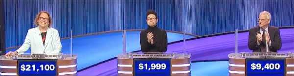 Final Jeopardy (11/15/2022) Amy Schneider, Andrew He, Sam Buttrey
