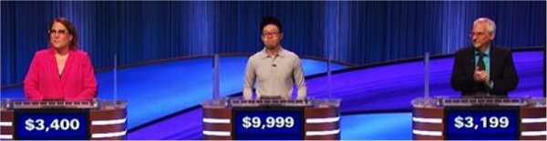 Final Jeopardy (11/16/2022) Amy Schneider, Andrew He, Sam Buttrey