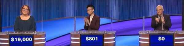 Final Jeopardy (11/17/2022) Amy Schneider, Andrew He, Sam Buttrey