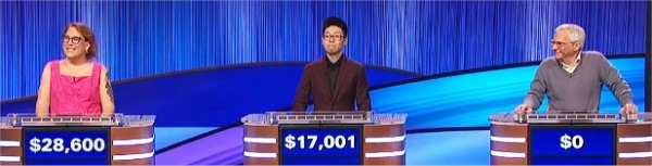 Final Jeopardy (11/21/2022) Amy Schneider, Andrew He, Sam Buttrey