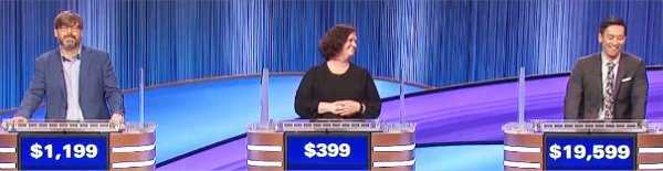 Final Jeopardy (12/7/2022) Andy Tirrell, Tammy Groner, Ron Cheung