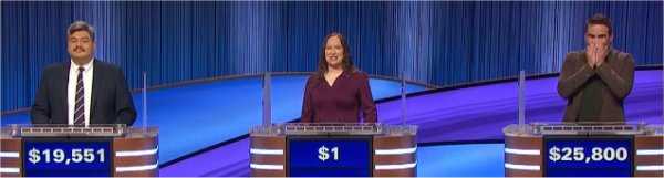 Final Jeopardy (9/16/2022) Luigi de Guzman, Melissa Woodall, Emmett Stanton