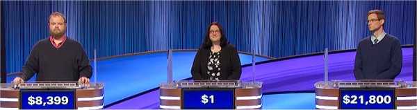 Final Jeopardy (9/26/2022) Michael Menkhus, Sue Adams, David Sibley
