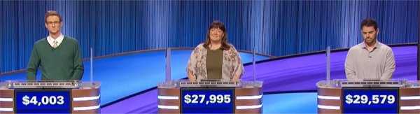 Final Jeopardy (9/30/2022) David Sibley, Pam Warren, Cris Pannullo