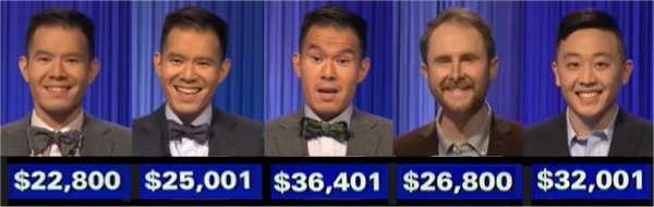 Jeopardy! champs, week of July 4, 2022