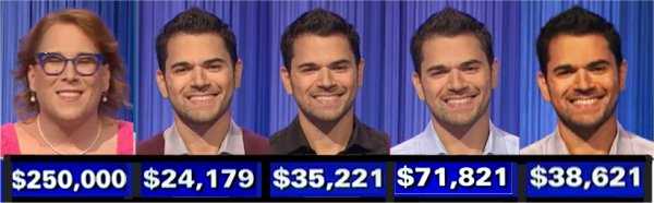 Jeopardy! champs, week of November 21, 2022